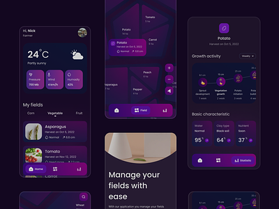 Farmer App UI (we are available for hire) agriculture agro agrofarm agtech app design farm farmer farming fram app plant app smart farmer ui ux