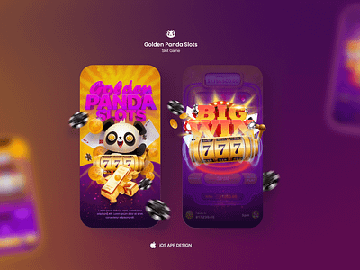 Golden Panda Slots app application casino design game mobile mobileapp money ui ux