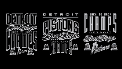 DETROIT PISTONS - BACK TO BACK basketball branding design graphic design lettering logo nba typography