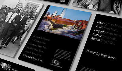 Humanity Lives Here agency branding campaign design humanity museum print rights studio video