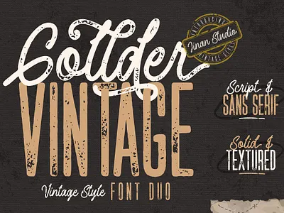 Gollder Vintage Font Duo adventure font brush font cool font craft font display font font duo font pairing gollder vintage font duo hand lettered font handwriting handwritten font monoline natural font old pairs textured paper typeface vintage font