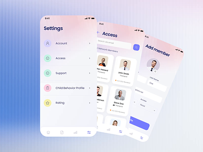 Access Settings access access settings after effects app setings clean clean design design medical app mobile app muzli product settings ui ux web