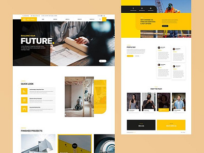 Construction Service Website Template construction graphic design php uiux website website development wix wordpress