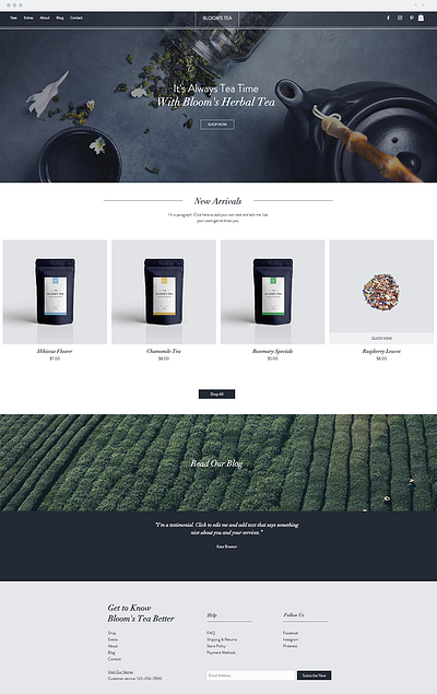 E-commerce website for product sale (Tea) art branding color creative ecommerce website figma graphic graphic design logo minimal photoshop php product listing typography ui ux web website wix wordpress