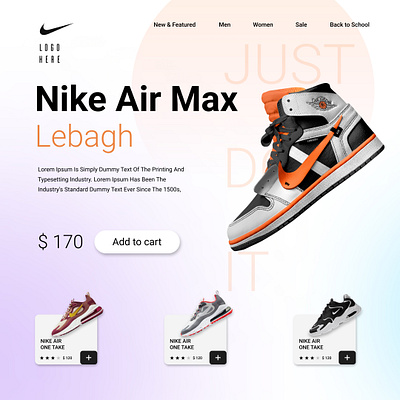 Nike Air Max landing page graphic design landin landing page ui ux vector web