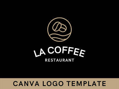 Premade Creative Coffee Seed Canva Logo Template brand identity branding canva coffee design icon logo logo design logomark restaurant logo seed tea template