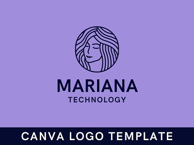 Premade Modern Creative Beauty Canva Logo Template beauty logo brand identity branding canva design feminine feminine logo hand drawn logo logo design logomark template woman logo