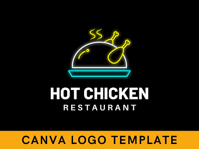 Premade Creative Restaurant Canva Logo Template brand identity branding cafe logo canva design food logo logo logo design logomark restaurant logo template