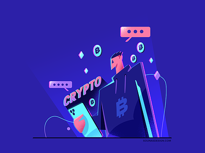 :::Crypto Slang::: bitcoin character crypto crypto illustration design editorial future ill illustration infographic mobile space vector