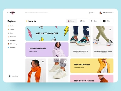 La More - Ecommerce Dashboard boutique app ui clothing website e commerce clothing website fashion e commerce online retail personalized shop saas shopify store shopping woocommerce shop