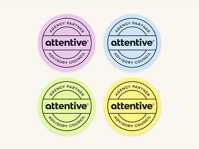 Attentive APAC Badges badge branding council design logo logo design marketing partner sms vector