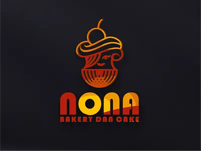 nona bakery and cake logo bakery branding design graphic design illustration logo motion graphics nona typography ux vector