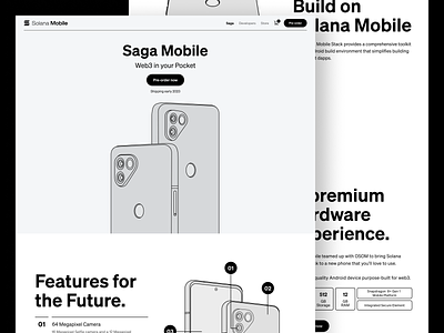 Saga Mobile Site - Wireframes flat product solana ui ux web web3 wireframes