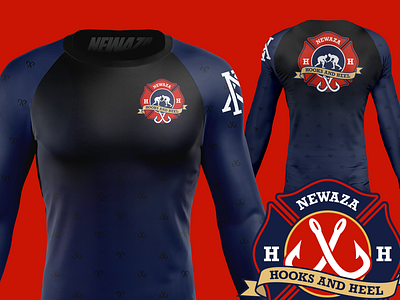 Hooks&Heel apparel athlete badge bjj design fdny graphic design grappling hook illustration jiujitsu logo mma nyc oss sports typography vector