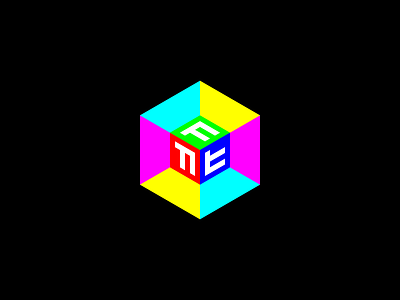 Isometric NFT black white blockchain brand cmyk crypto crystal cube hexagon identity idolize irakli dolidze isometric logo logotype mark nft rgb symbol visual wordmark