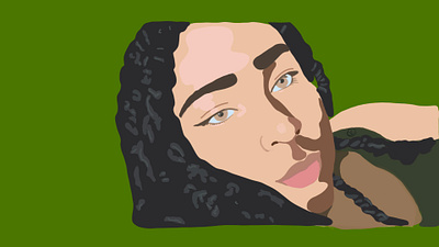 Marielle braids brown faces brownface digital art illustration
