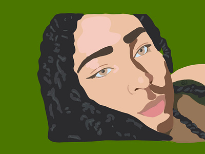 Marielle braids brown faces brownface digital art illustration