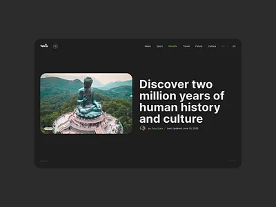 Blog Theme Design and Animation aftereffects animation blog branding dark figma homepage interface motion motion design motion graphics news product design theme ui uidesign uiux user interface ux word press