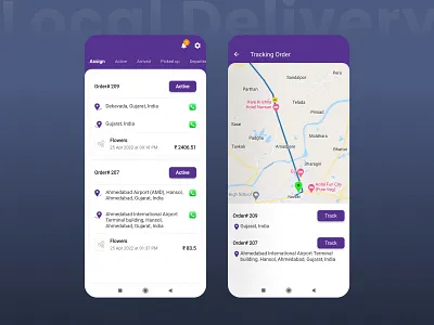 On Demand Local Delivery System android app design ecommerce flutter ios ui