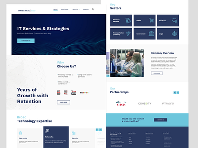 IT Services Landing clean color minimal ui ux