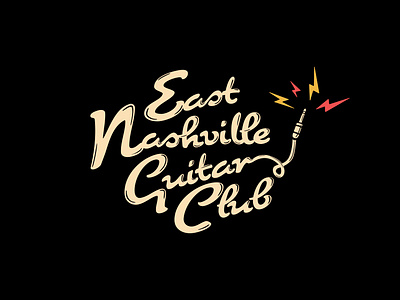 East Nashville Guitar Club band blues branding club club logo concert poster east east nashville electric guitar illustrator jam logo music nashville rock session tennessee vector