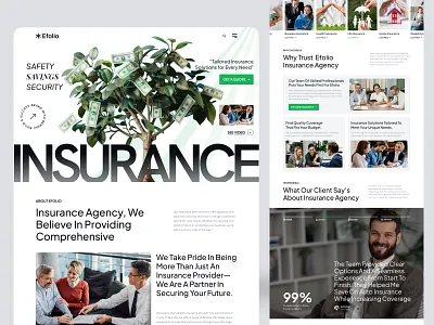 Insurance Company Website Design agent assurance broker business insurance corporate homepage insurance company insurance website landing page life insurance uiux uiuxdesign web design website