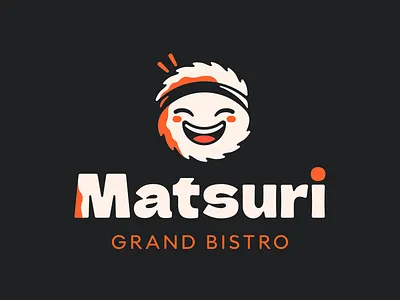 Matsuri emoji face food icon logo logodesign logotype mascot sign sushi symbol