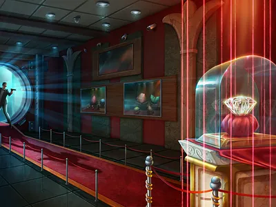 Main Background for the Robbery themed slot game background background art background illustration background image design game gambling art gambling design game art game design graphic design illustration illustrations robbery background robbery slot robbery themed slot design slot game background slot machine