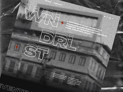 Techno Music Website UI/UX Design Concept bold industrial modern music techno ui underground ux webdesign website