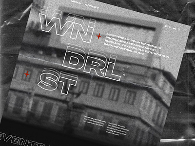 Techno Music Website UI/UX Design Concept bold industrial modern music techno ui underground ux webdesign website