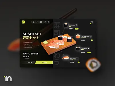 Sushi Set - green version app creativity design logo ui ux web webdesign website