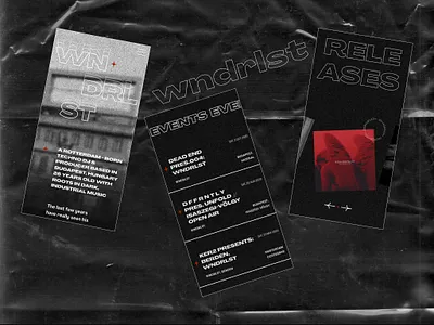 Techno Music Website UI/UX Design Concept club dance dark dj industrial modern music rave techno ui ux webdesign website