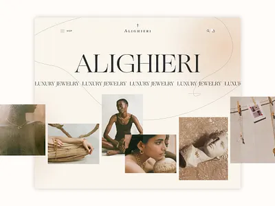 Jewelry E-Commerce UI/UX Website Concept beige brand e commerce elegant feminine jewellery luxury modern ui ux webdesign website