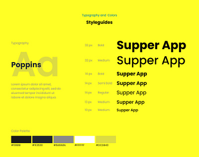 Typography and Colors branding color design design system figma font graphic design illustration qr scanner style styling typo typography typography and color ui ui design ux ux design yellow
