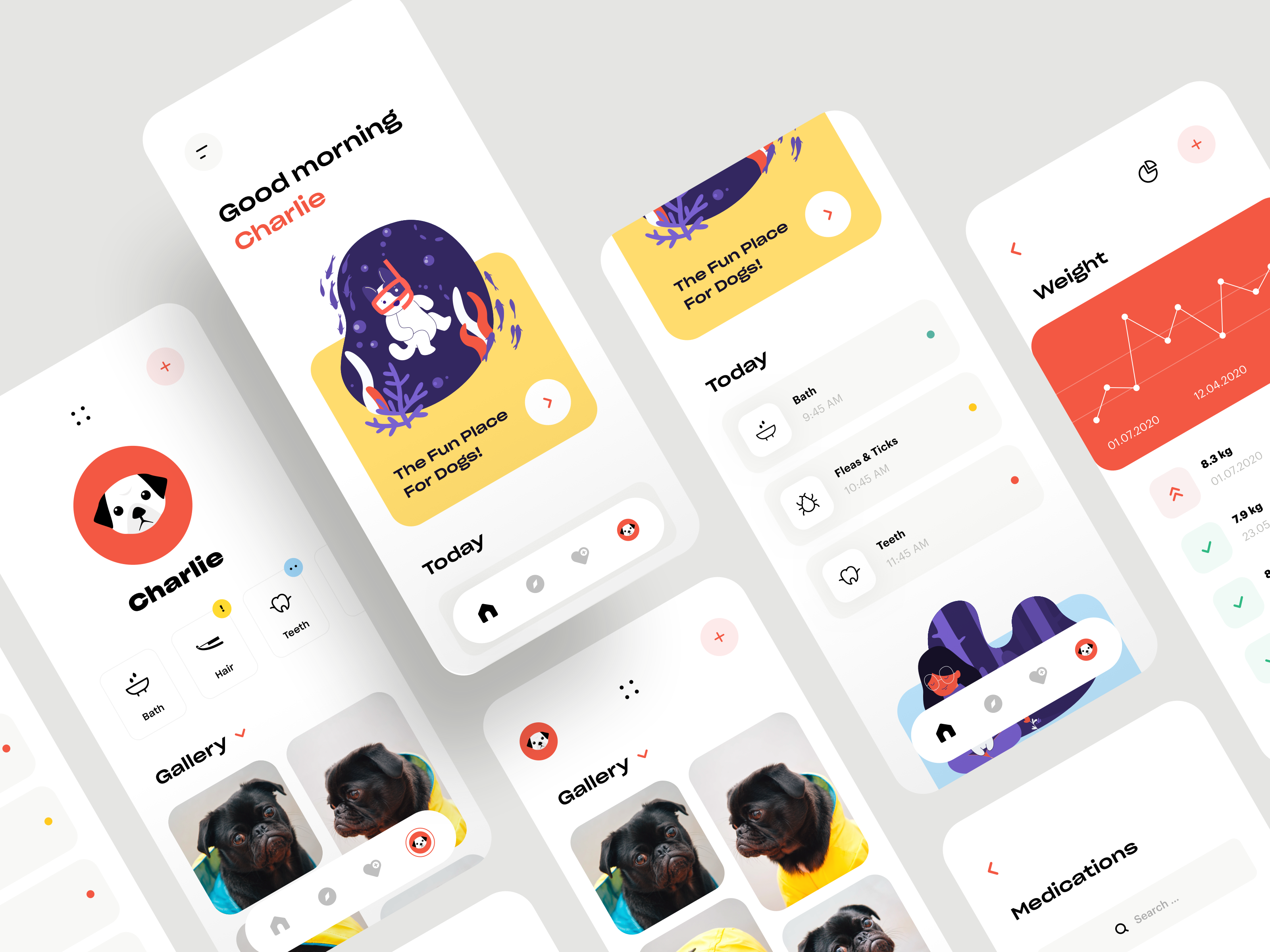 Veterinarian Mobile App animal animalcare application cat clean clinic dog midicine mobile mobile app mobile ui pet care pets pets app petshop profile startup ui ux vet veterinarian