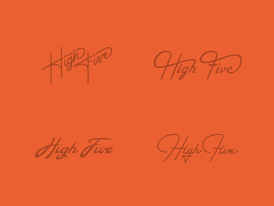 High Five design hand drawn illustration illustrator lettering retro script vintage