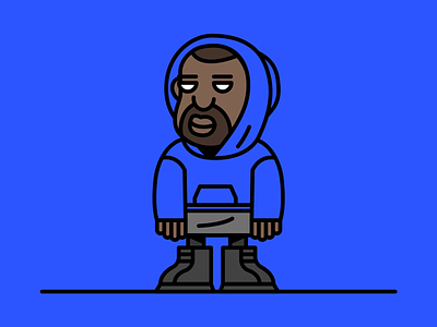 Perfect Hoodie blue boots character clothes design famous hoodie icon illustration kanye man musician perfect rapper street style vector wear ye yeezy