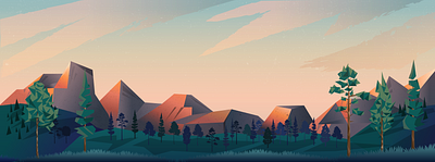 Low Poly Landscape design graphic design illustration illustrator nature vector