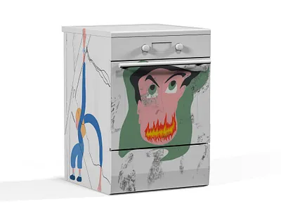 print for kitchen cool cover fun gas illustration kitchen lie mockup print truth try