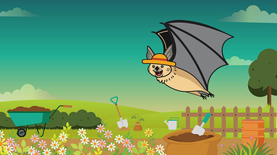 Springtime bat design graphic design illustration illustrator nature vector
