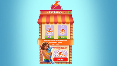User Interface For Casual Game 2d 2d art 2d illustration art casual art casual game character design game art gamedev gui illustration shop interface ui user interface