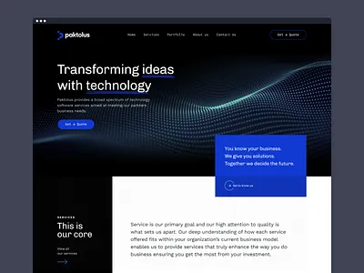 Technology web / brand design concept branding clean dark development enterprise technology ui web
