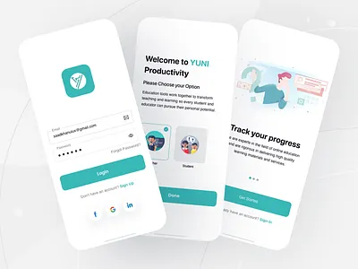 Study progress tracking App UI app app design design dribble designer mobile apps new saad khan study tracking ui