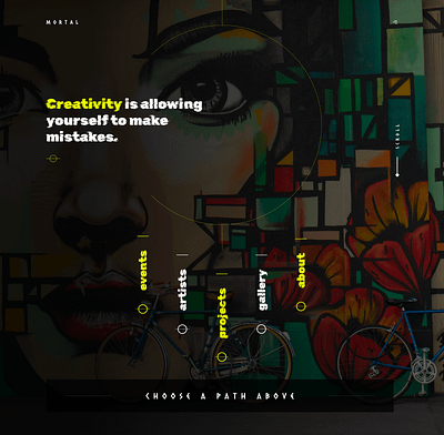 Mortal Art Studio - Landing Page art branding design landing portfolio studio ui ux web website