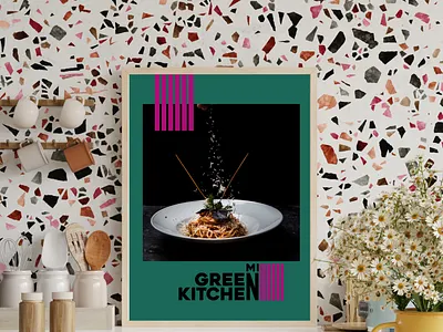 MiGreenKitchen - Poster branding design design brief food graphic design kitchen micro greens microgreens pasta poster