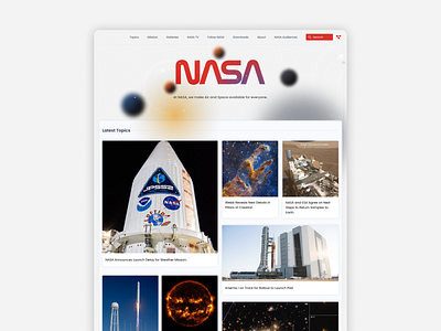 NASA Site Redesign branding design figma logo nasa product design site design space ui ux