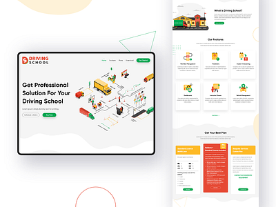 Landing page design for Driving School adobe illustrator cc adobe photoshop cc adobe xd cms graphic design illustration landing page design ui ui design ux ux design