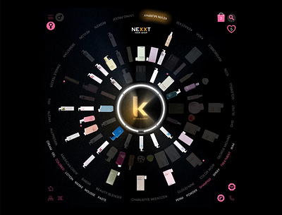 Beauty Reactor. All products on one page. Kevin Murphy app design ecommerce experimental illustration shop ui ux vector