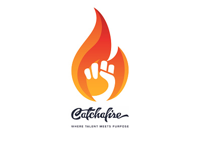 Catchafire logo branding catchafire graphic design logo