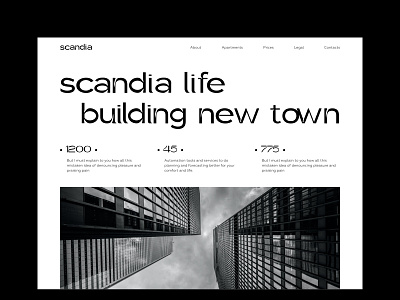 Website for a real estate agency 2022 architecture building building agency construction design dribbble figma home interface landing page lp minimalistic modern real estate real estate agency simple ui webdesign website